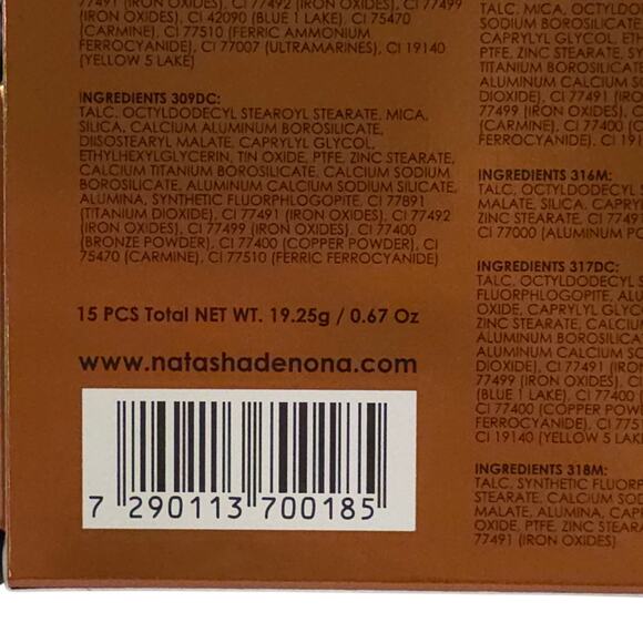 Natasha Denona Bronze Eyeshadow Palette Matte Metallic Duo Chrome NEW - Picture 4 of 5